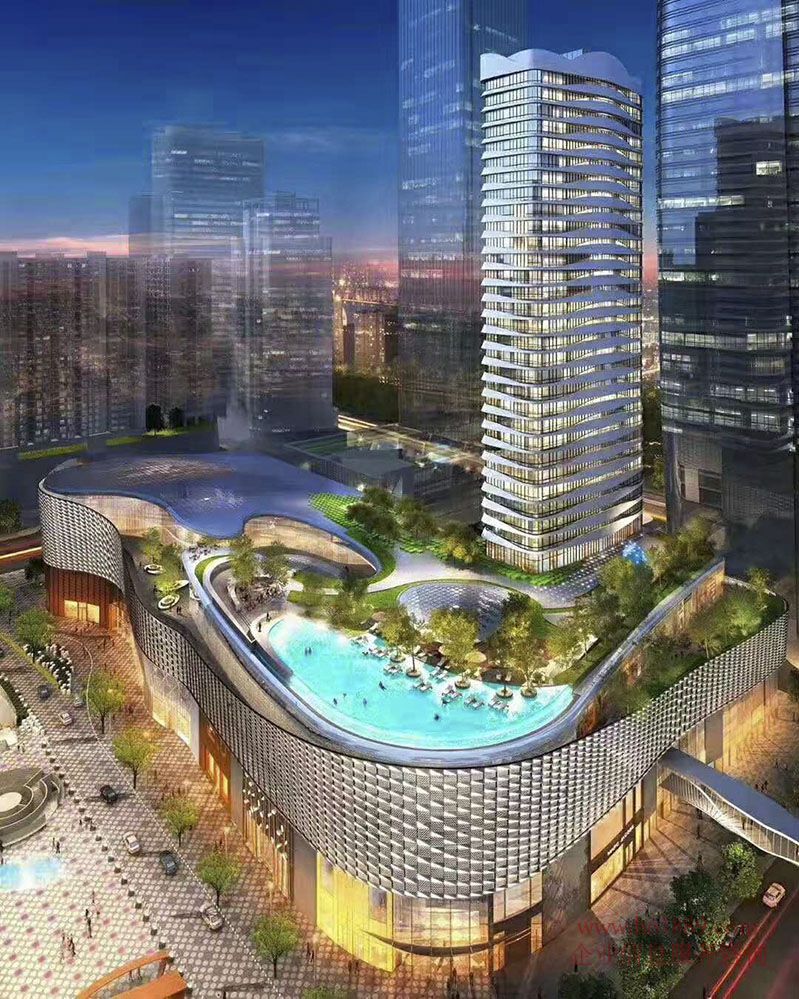 繁华中央大街为背景:将原木作为设计原料,去掉繁复的装饰和表面的浮华,直接显露材料天然的本色,演绎巴黎气质下的原木生活作品 福田中心区 中心天元T7栋 外观图片