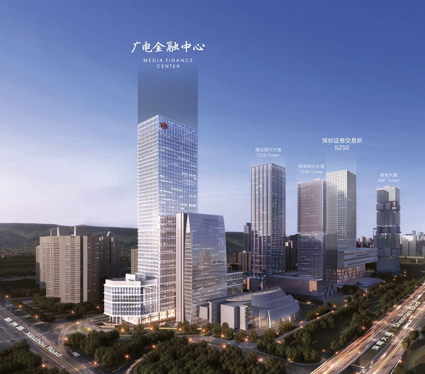 广电金融中心:中心聚焦 迎遇前程辉煌 广电金融中心:位于深圳CBD金融核心区与未来新金融中心的交点之上、以独特的地理位置、融合极致商务体验、菁英商业配套、至尊物业服务于一体、不断吸引着优质企业集聚 同时:广电金融中心比邻深圳市金融焦点--深圳证券交易所、国内财富资讯咫尺可得、无缝链接福田交通枢纽、国内外商务出行轻松通达、为金融行业打造无与伦比的未来发展空间 广电金融中心 主楼出租 广电金融中心 西辅楼 整栋出租 全球租赁 外观图片