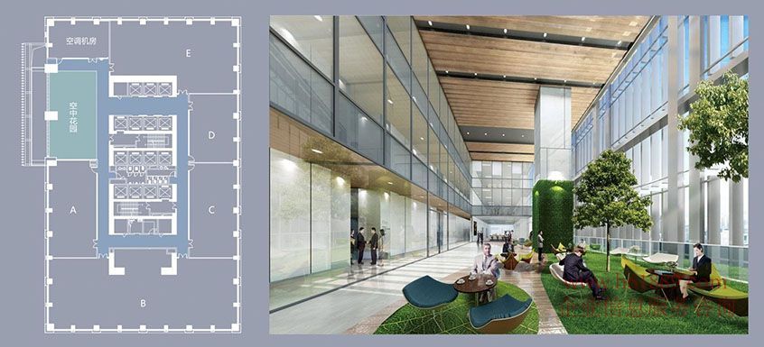 鼎和大厦租赁中心 会展中心地铁站 E出口 5A甲级写字楼 多套出租 每三层配备宽阔空中花园 商务与悠闲空间自由转换